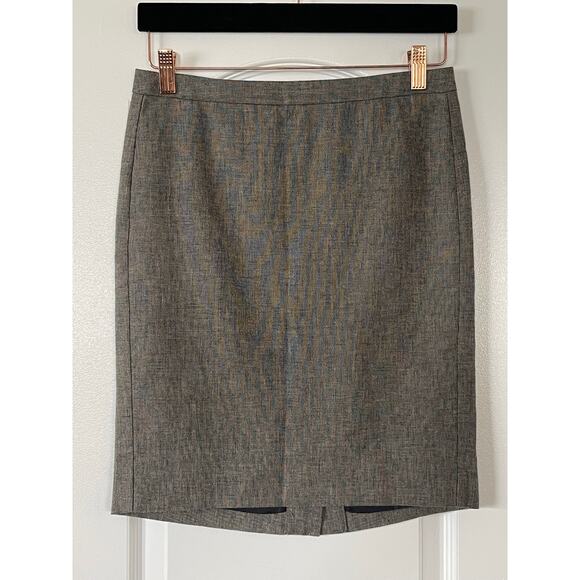 Gap Straight Pencil Skirt Wool Cotton Size 0 - Picture 2 of 7